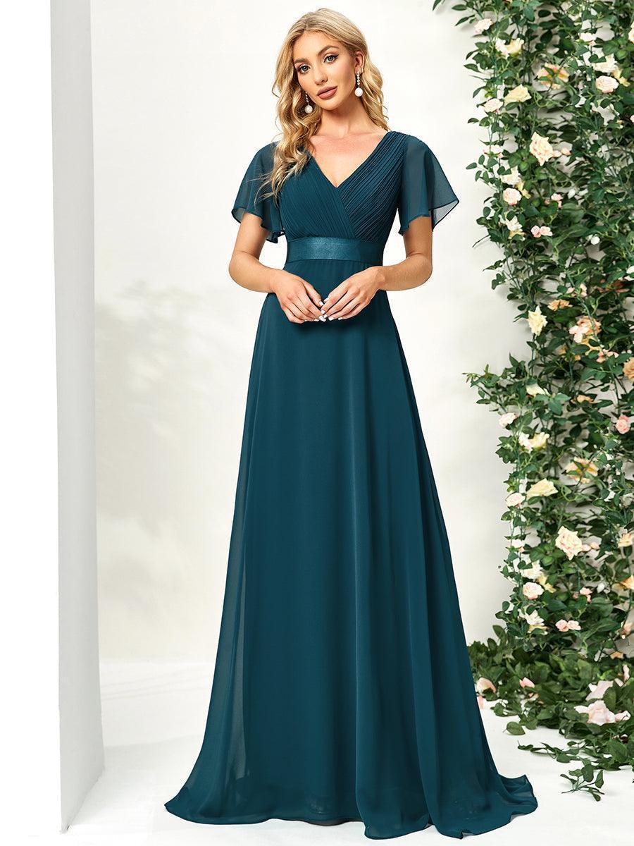 MONICA Dress | Elegant, flowing high-waisted chiffon bridesmaid dresses