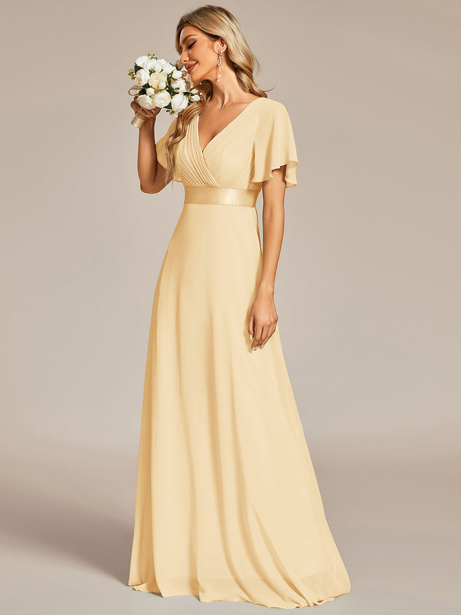 MONICA Dress | Elegant, flowing high-waisted chiffon bridesmaid dresses