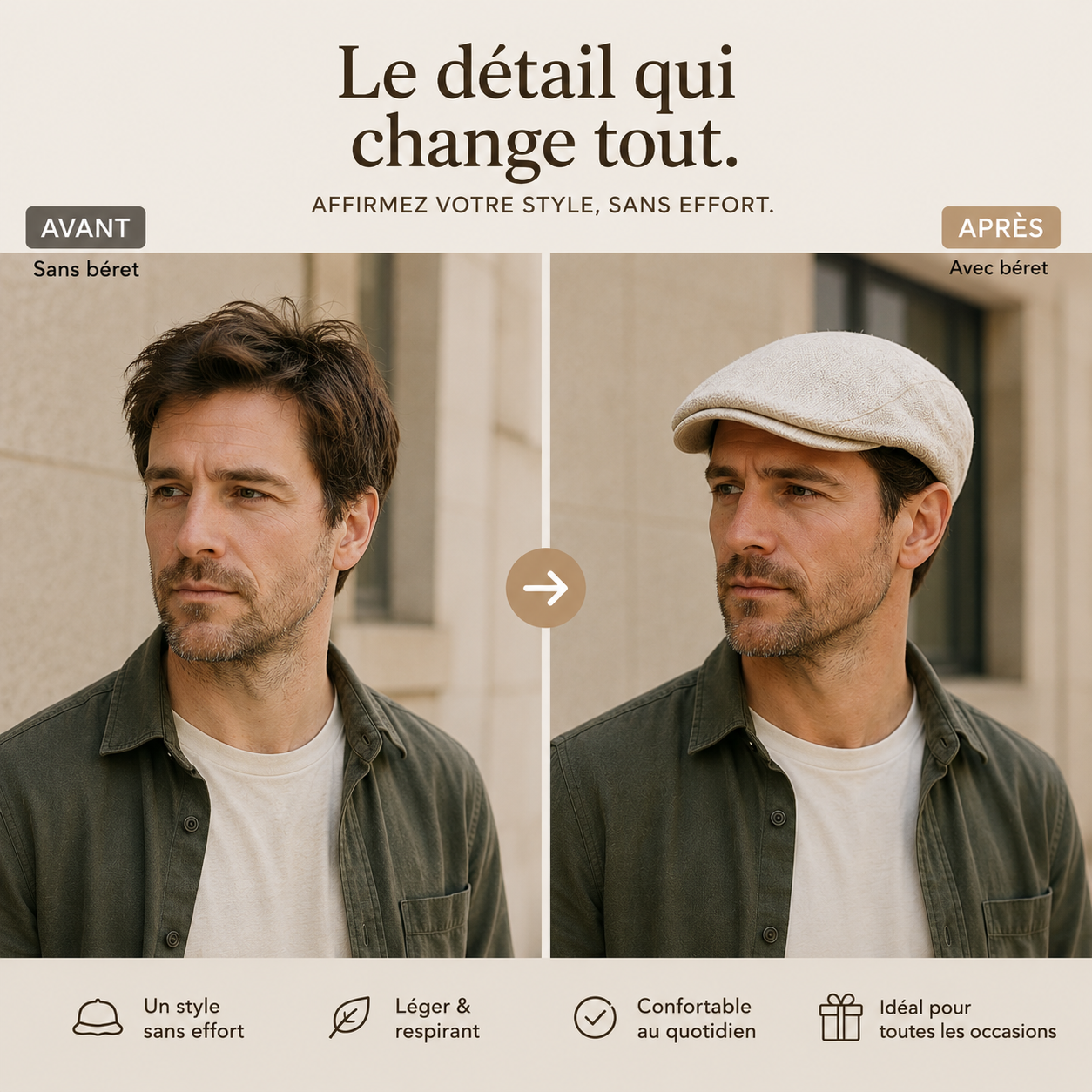 Men's Beret - Summer Linen