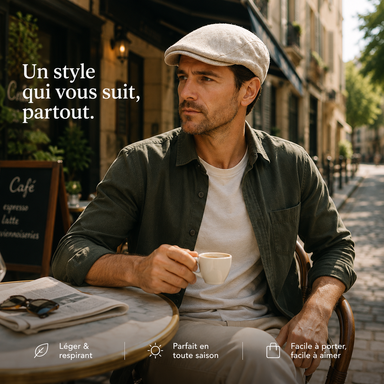 Men's Beret - Summer Linen