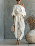 Eleonora | Elegant one-shoulder two-piece set