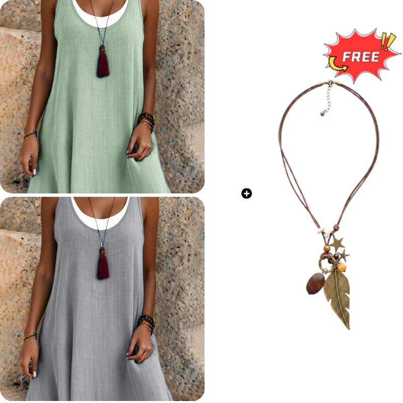 Summery strapless layered dress
