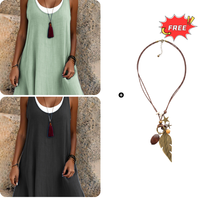 Summery strapless layered dress