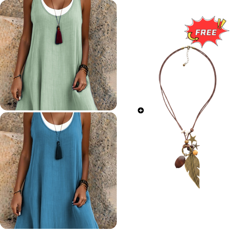Summery strapless layered dress