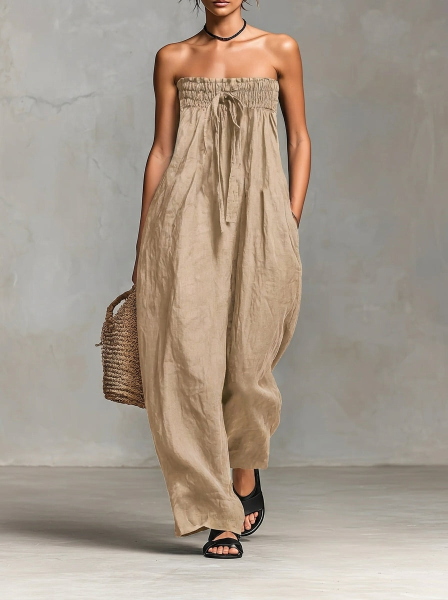 Nina | Elegant Strapless Jumpsuit