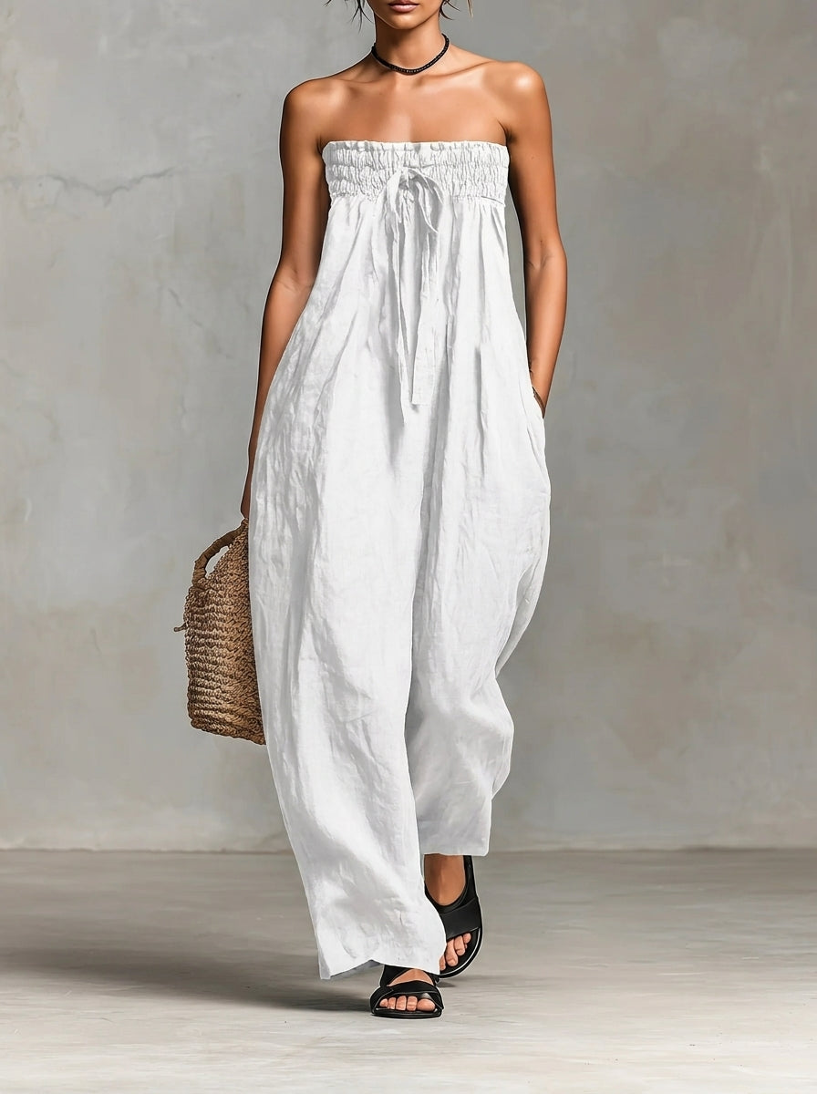 Nina | Elegant Strapless Jumpsuit