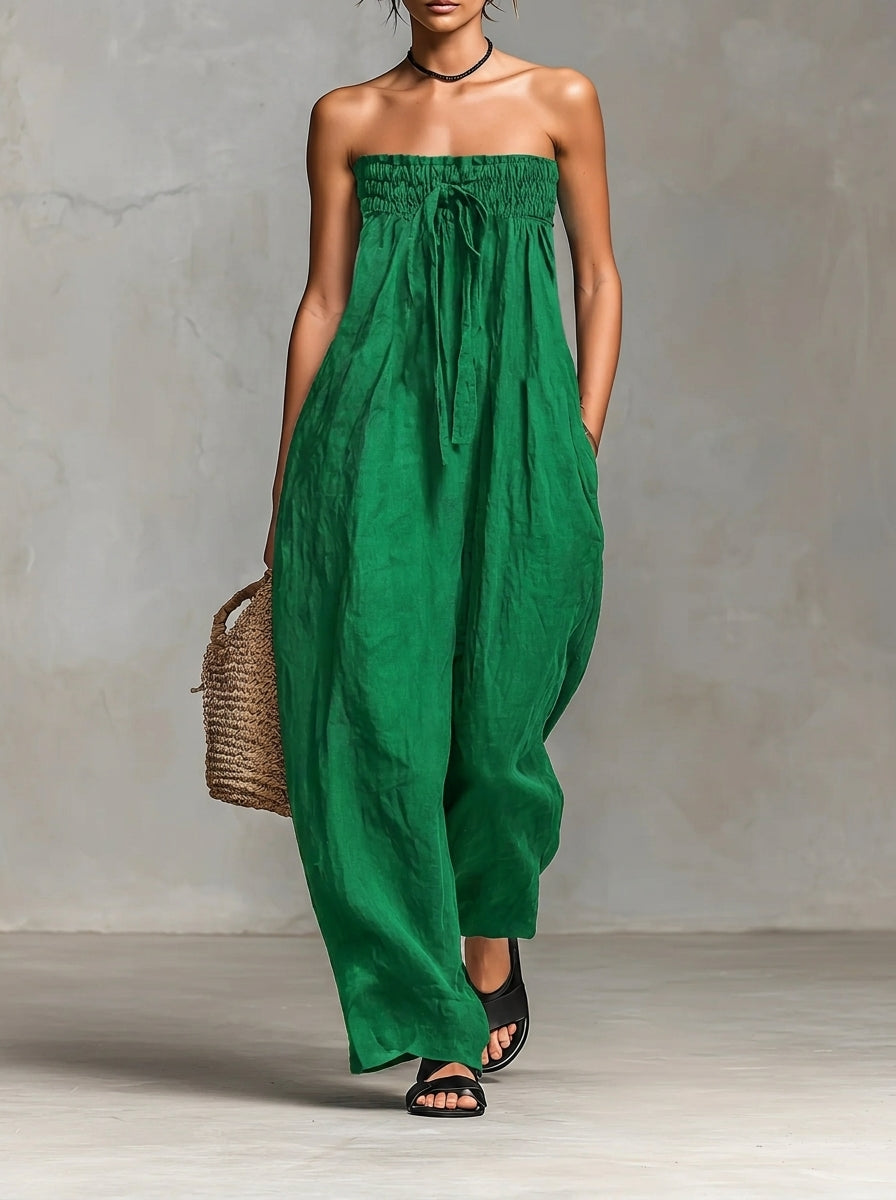 Nina | Elegant Strapless Jumpsuit