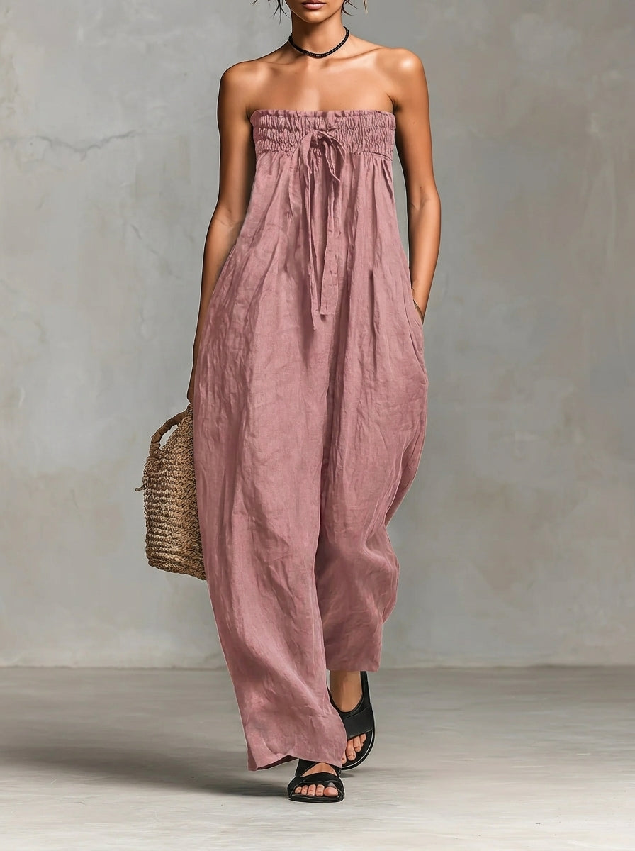 Nina | Elegant Strapless Jumpsuit