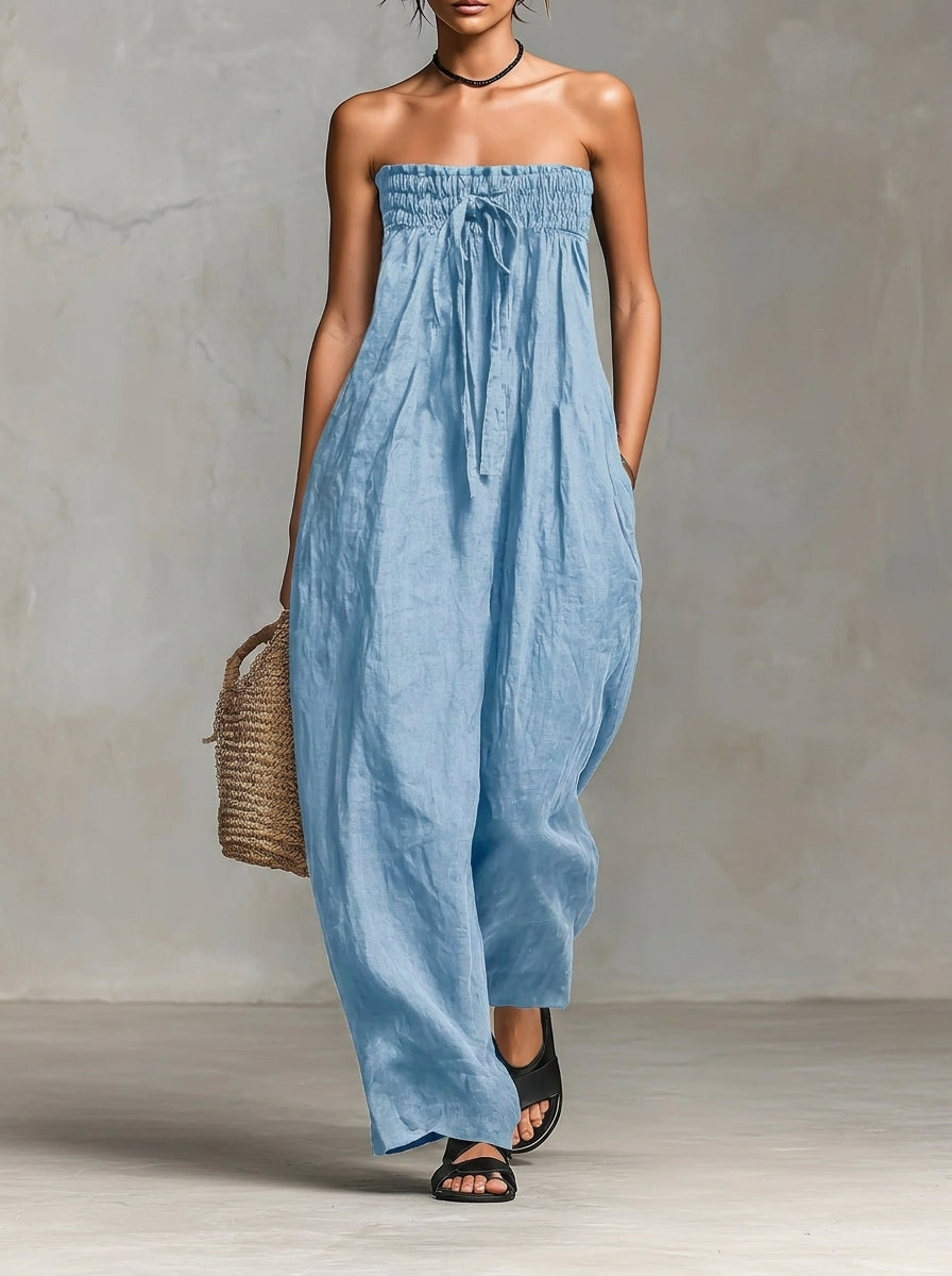 Nina | Elegant Strapless Jumpsuit