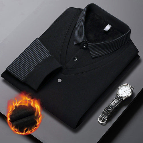 2-Piece Striped Collar Shirt Set