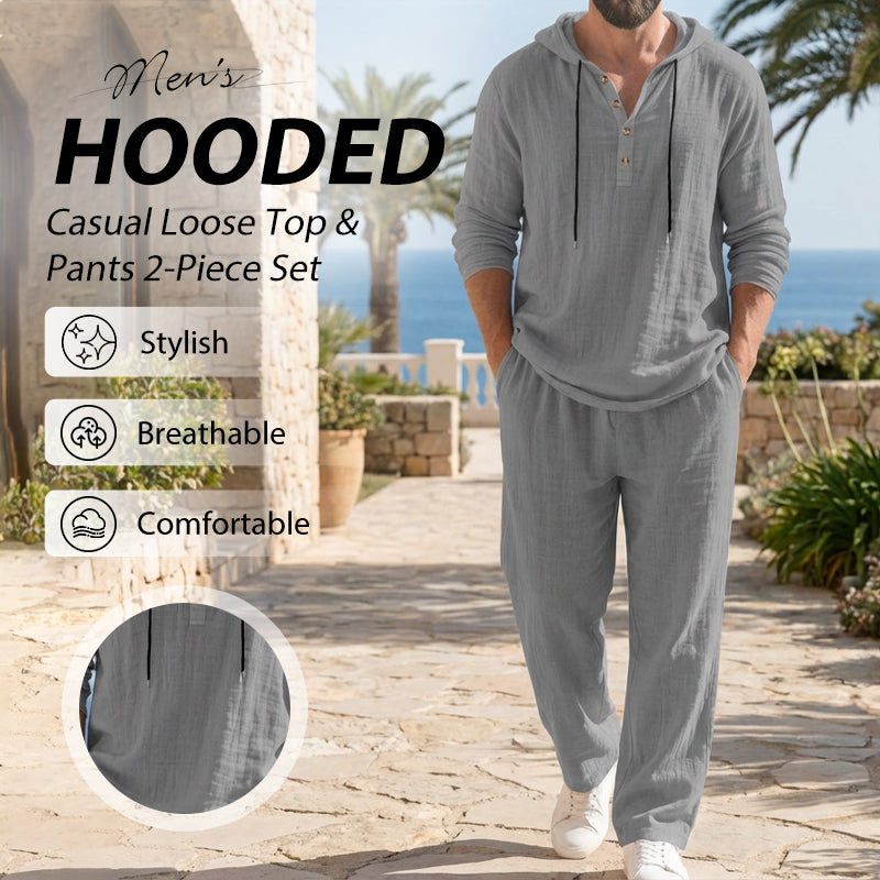 Men's 2-piece set: loose-fitting hoodie and pants