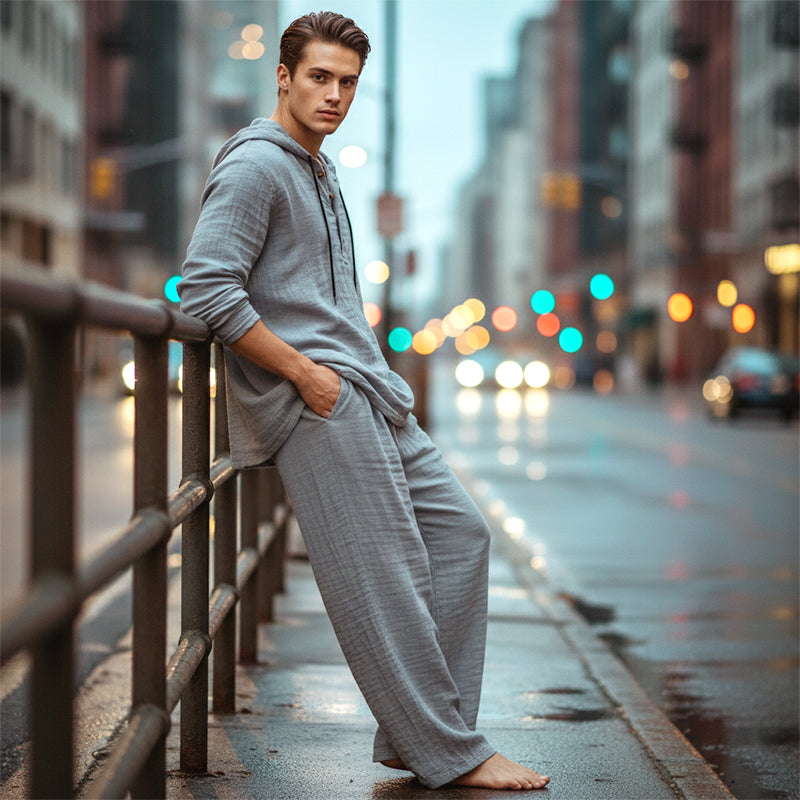 Men's 2-piece set: loose-fitting hoodie and pants