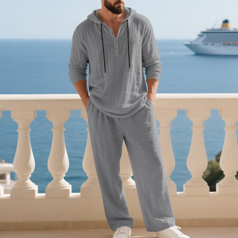 Men's 2-piece set: loose-fitting hoodie and pants