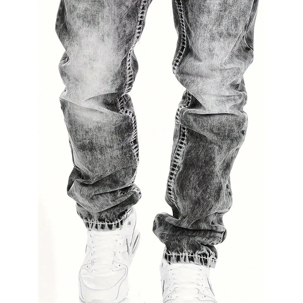 Creative Stretch Denim Jeans for Men – Minimalist Style, Modern Fit & Perfect for Summer 💙