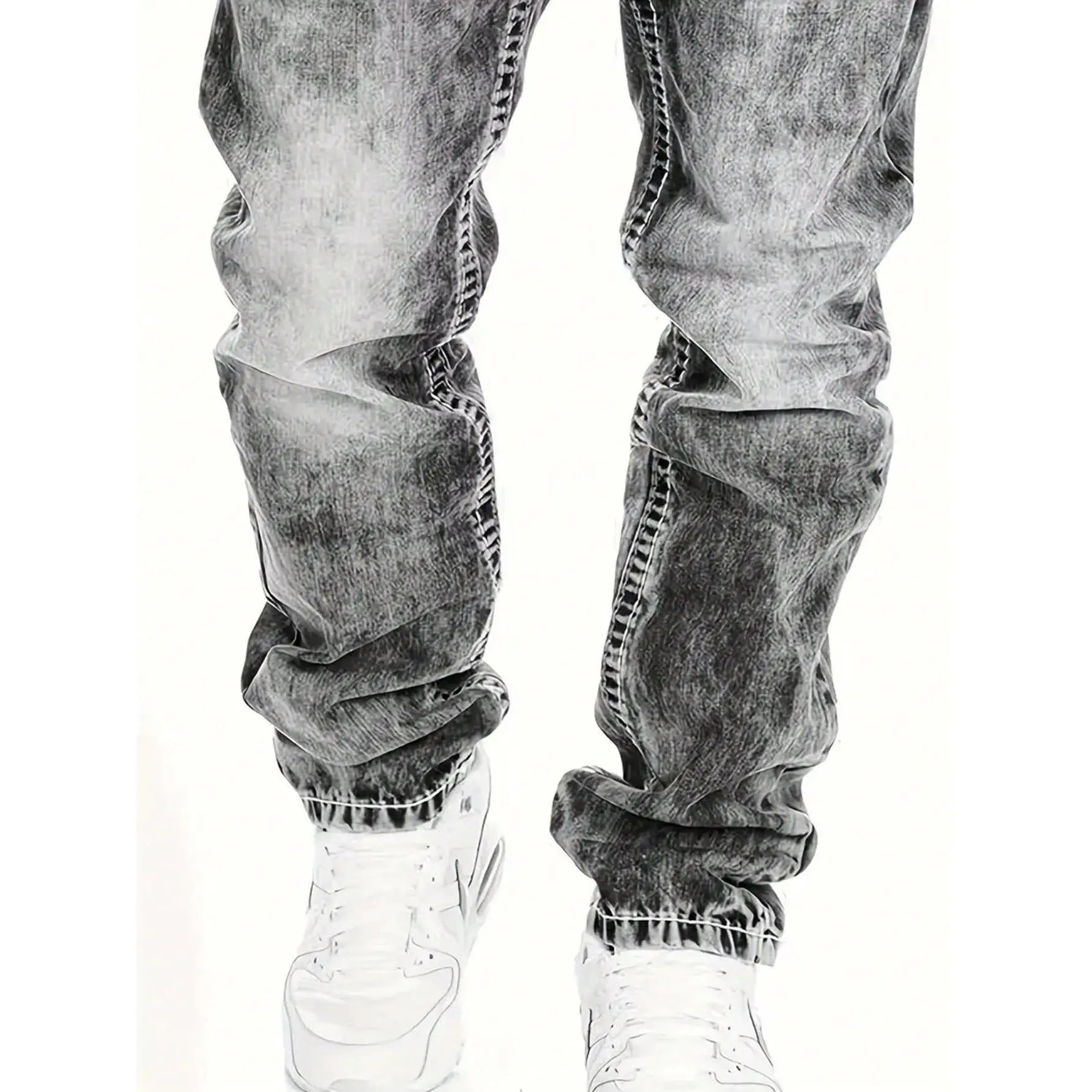 Creative Stretch Denim Jeans for Men – Minimalist Style, Modern Fit & Perfect for Summer 💙
