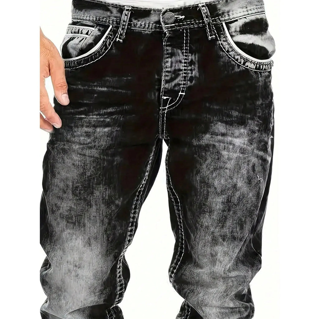 Creative Stretch Denim Jeans for Men – Minimalist Style, Modern Fit & Perfect for Summer 💙