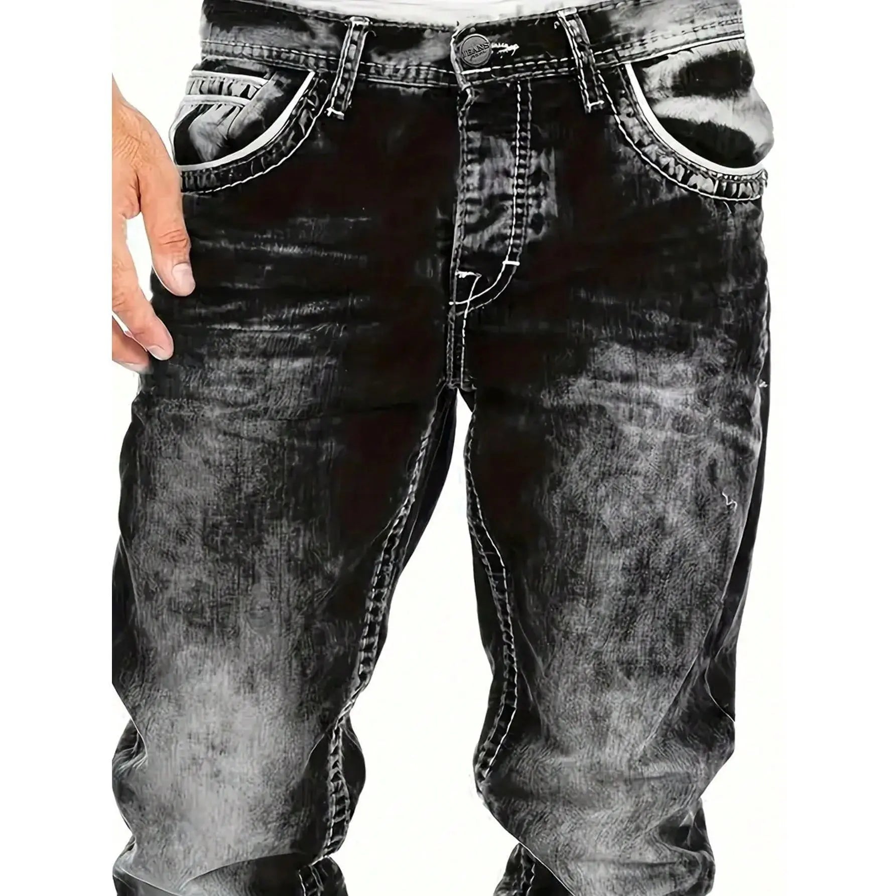 Creative Stretch Denim Jeans for Men – Minimalist Style, Modern Fit & Perfect for Summer 💙