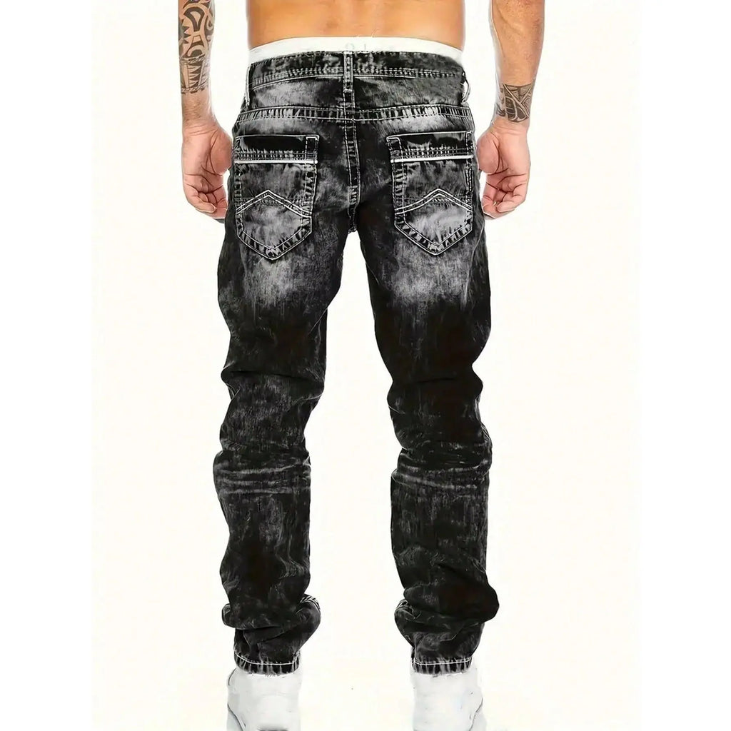 Creative Stretch Denim Jeans for Men – Minimalist Style, Modern Fit & Perfect for Summer 💙