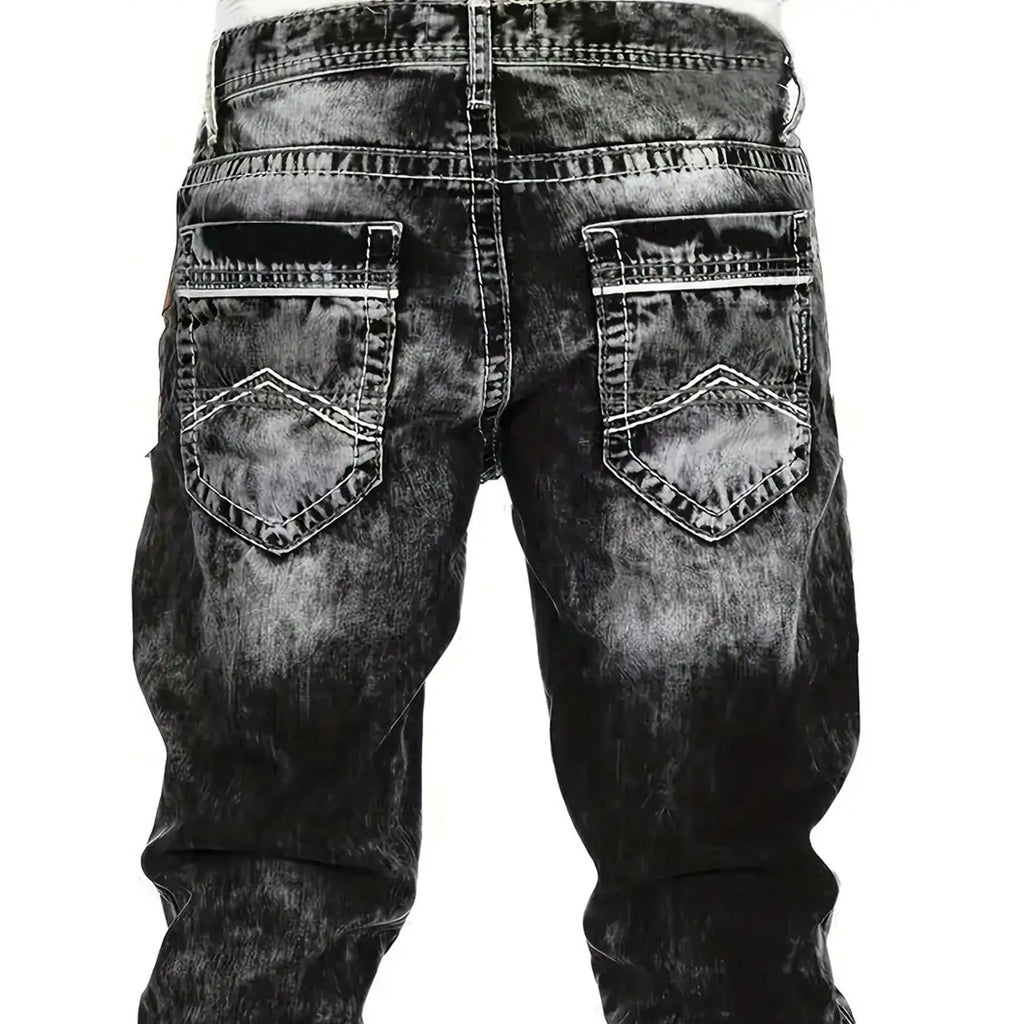Creative Stretch Denim Jeans for Men – Minimalist Style, Modern Fit & Perfect for Summer 💙
