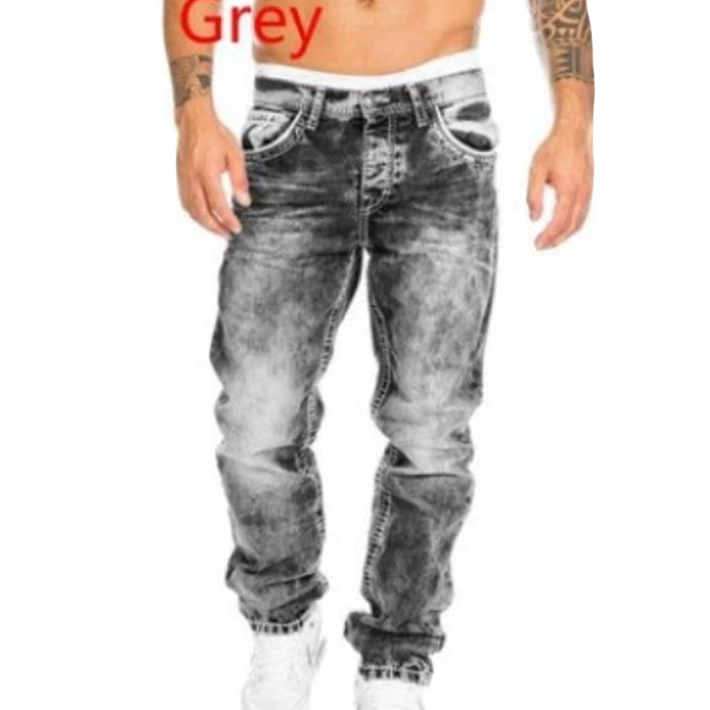 Creative Stretch Denim Jeans for Men – Minimalist Style, Modern Fit & Perfect for Summer 💙