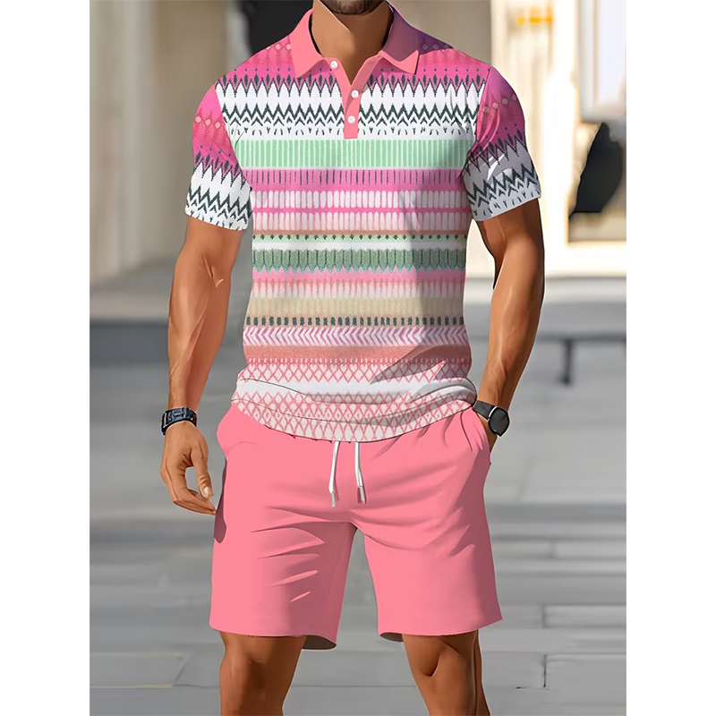 2-Piece Shirt & Shorts Set for Men – Comfortable, Breathable, and Versatile for Summer, Leisure, and Travel