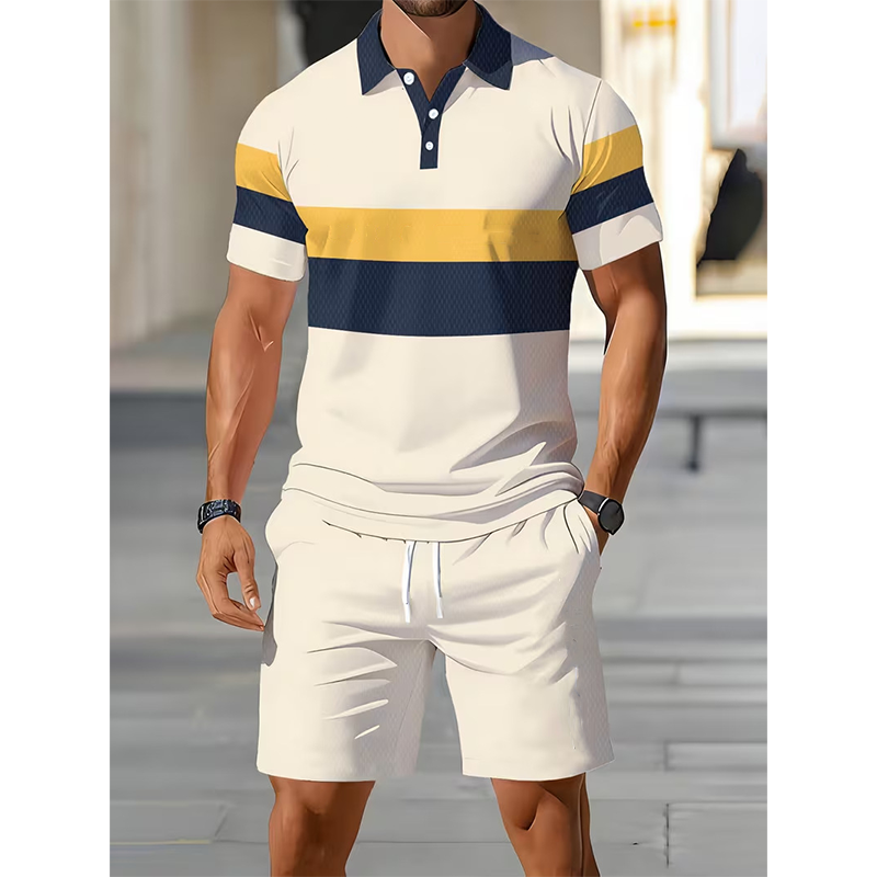 2-Piece Shirt & Shorts Set for Men – Comfortable, Breathable, and Versatile for Summer, Leisure, and Travel
