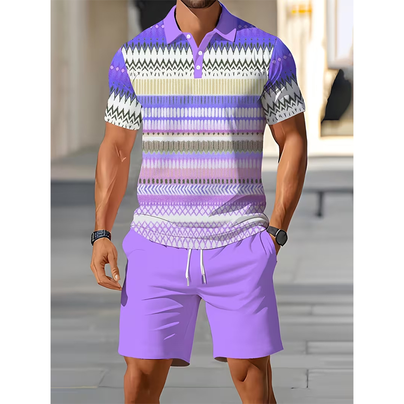 2-Piece Shirt & Shorts Set for Men – Comfortable, Breathable, and Versatile for Summer, Leisure, and Travel