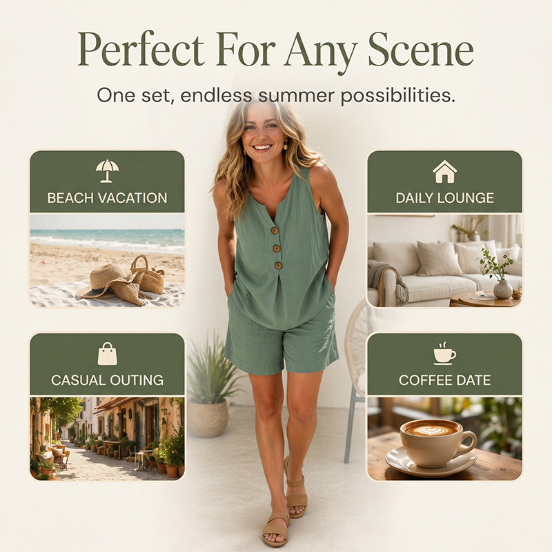 Two-piece set- loose-fitting T-shirt and comfortable pants